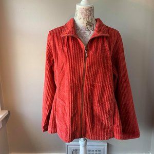 Woolrich Cotton Zip up Corduroy Jacket Ruby Red XL